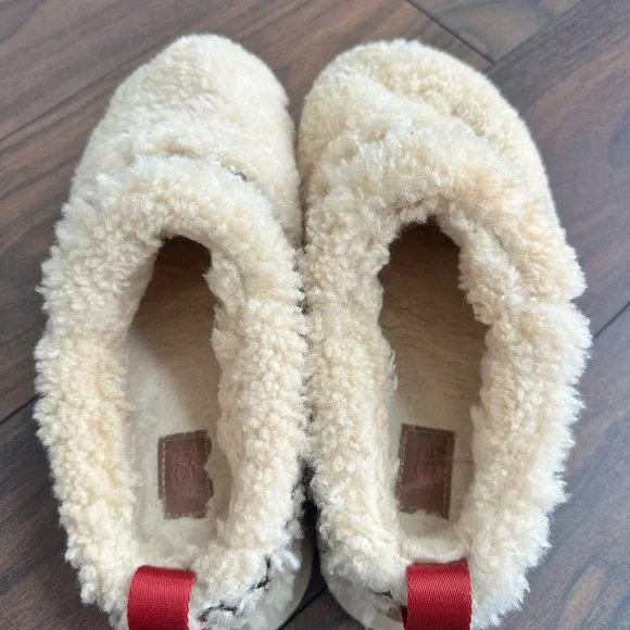 UGG WOMEN TAZZ UGG BRAID NATURAL SUEDE PLATFORM SHOES US 6-6.5 - Picture 2 of 14